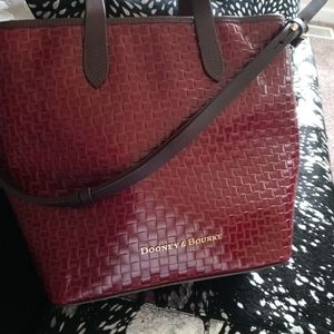 Burgandy and brown handbag